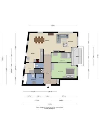 Floorplan - Van Leeuwenhoeklaan 18, 4708 BD Roosendaal