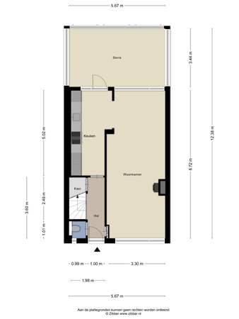 Floorplan - Jan Vermeerlaan 219, 4703 KS Roosendaal