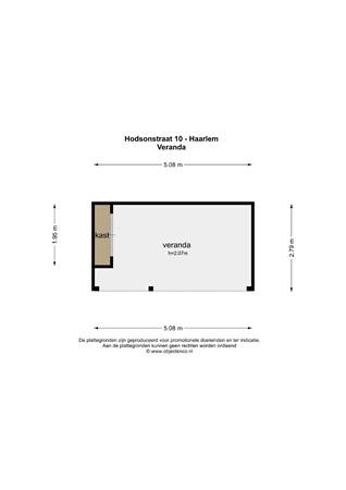 Floorplan - Hodsonstraat 10, 2022 DV Haarlem