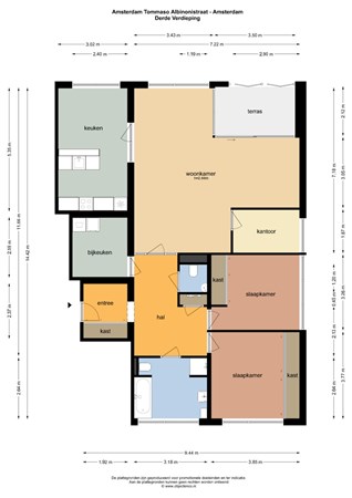 Floorplan - Tommaso Albinonistraat 42, 1083 HM Amsterdam