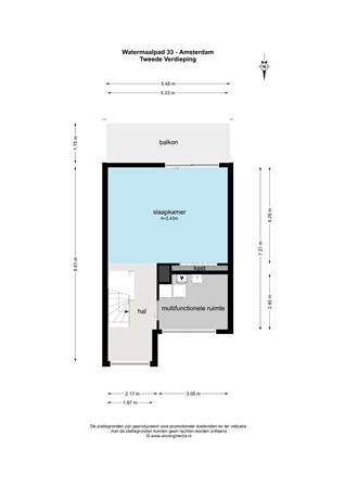 Watermaalpad 33, 1066 WX Amsterdam - Watermaalpad 33 - Amsterdam - Tweede Verdieping - 2D.jpg