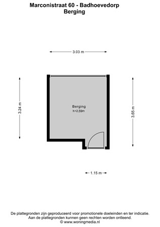 Marconistraat 60, 1171 AX Badhoevedorp - Marconistraat 60 - Badhoevedorp - Berging - 2D.jpg