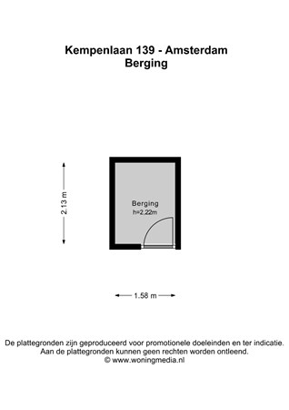 Kempenlaan 139, 1066 RB Amsterdam - Kempenlaan 139 - Amsterdam - Berging - 2D.jpg