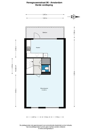 Henegouwenstraat 96, 1066 DH Amsterdam - Henegouwenstraat 96 - Amsterdam - Derde verdieping - 2D.jpg