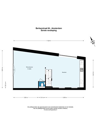 Berlaarstraat 84, 1066 SL Amsterdam - Berlaarstraat 84 - Amsterdam - Eerste verdieping - 2D.jpg