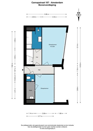 Carnapstraat 107, 1062 KX Amsterdam - Carnapstraat 107 - Amsterdam - Bovenverdieping - 2D.jpg