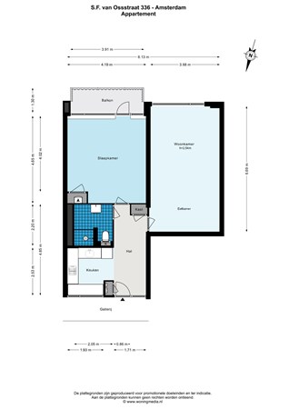 S.F. van Ossstraat 336, 1068 JS Amsterdam - S.F. van Ossstraat 336 - Amsterdam - Appartement - 2D.jpg