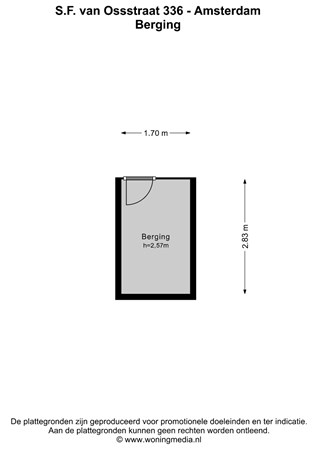 S.F. van Ossstraat 336, 1068 JS Amsterdam - S.F. van Ossstraat 336 - Amsterdam - Berging - 2D.jpg