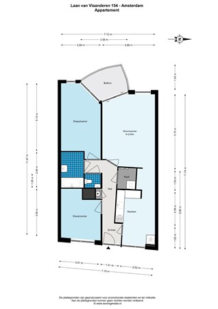 Laan van Vlaanderen 154, 1066 MR Amsterdam - Laan van Vlaanderen 154 - Amsterdam - Appartement - 2D.jpg