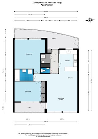 Duke Ellingtonstraat 53, 1066 GE Amsterdam - Duke Ellingtonstraat 53 - Amsterdam - Appartement - 2D.jpg