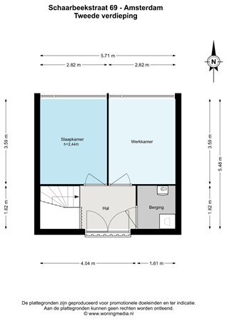 Schaarbeekstraat 69, 1066 WH Amsterdam - Schaarbeekstraat 69 - Amsterdam - 2e_verdieping - 2D.jpg