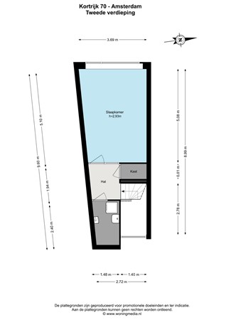 Kortrijk 70, 1066 TC Amsterdam - Kortrijk 70 - Amsterdam - 2e_verdieping - 2D.jpg