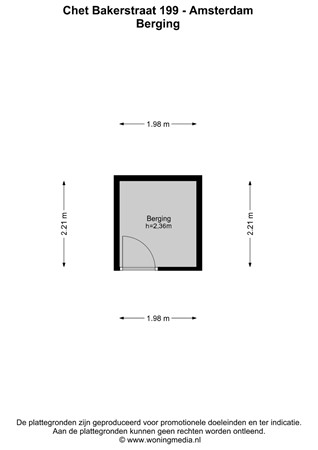 Chet Bakerstraat 199, 1066 GJ Amsterdam - Chet Bakerstraat 199 - Amsterdam - Berging - 2D.jpg