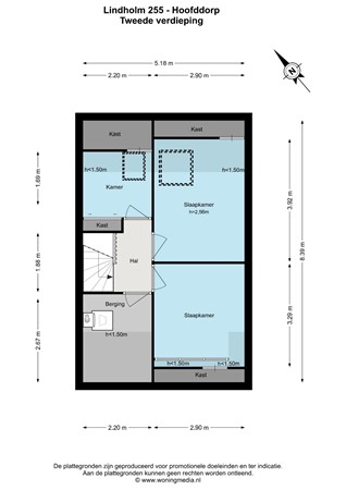 Lindholm 255, 2133 CT Hoofddorp - Lindholm 255 - Hoofddorp - 2e_verdieping - 2D.jpg