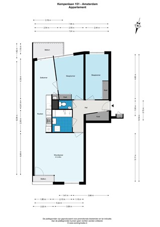 Kempenlaan 151, 1066 RB Amsterdam - Kempenlaan 151 - Amsterdam - Appartement - 2D.jpg