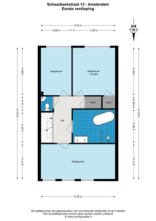 Schaarbeekstraat 13, 1066 JW Amsterdam - Schaarbeekstraat 13 - Amsterdam - 1e_verdieping - 2D.jpg