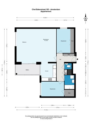 Chet Bakerstraat 183, 1066 GJ Amsterdam - Chet Bakerstraat 183 - Amsterdam - Appartement - 2D.jpg