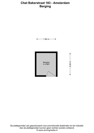 Chet Bakerstraat 183, 1066 GJ Amsterdam - Chet Bakerstraat 183 - Amsterdam - Berging - 2D.jpg