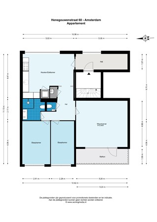 Henegouwenstraat 60, 1066 DG Amsterdam - Henegouwenstraat 60 - Amsterdam - Appartement - 2D.jpg