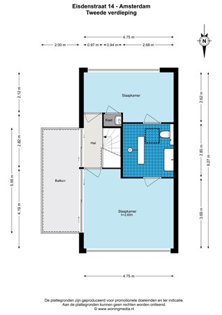 Eisdenstraat 14, 1066 LK Amsterdam - Eisdenstraat 14 - Amsterdam - 2e_verdieping - 2D.jpg