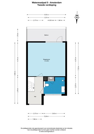 Watermaalpad 5, 1066 WX Amsterdam - Watermaalpad 5 - Amsterdam - 2e_verdieping - 2D.jpg