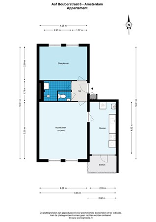 Aaf Bouberstraat 6, 1065 LS Amsterdam - Aaf Bouberstraat 6 - Amsterdam - Appartement - 2D.jpg
