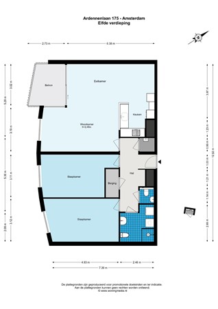 Ardennenlaan 175, 1066 SE Amsterdam - Ardennenlaan 175 - Amsterdam - 11e_verdieping - 2D.jpg