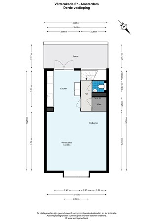 Vätternkade 67, 1060 PK Amsterdam - Vätternkade 67 - Amsterdam - 3e_verdieping - 2D.jpg