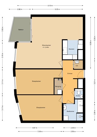 Kempenlaan 7, 1066 PW Amsterdam - Appartement - 2D.jpg