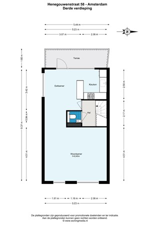 Henegouwenstraat 58, 1066 DG Amsterdam - Henegouwenstraat 58 - Amsterdam - 3e_verdieping - 2D.jpg