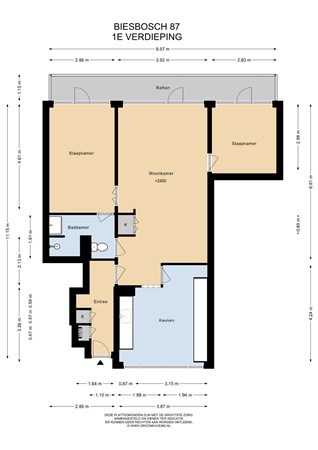 Biesbosch 87, 1181 HZ Amstelveen - 1E Verdieping - 2D.jpg