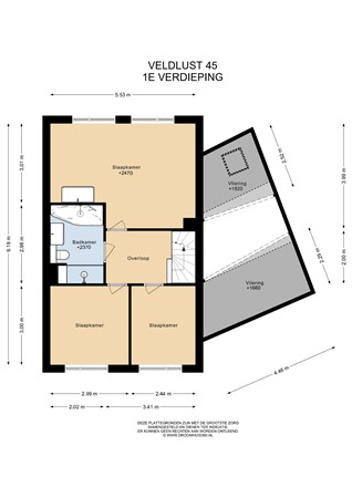 Veldlust 45, 1188 JL Amstelveen - 1E Verdieping - 2D.jpg