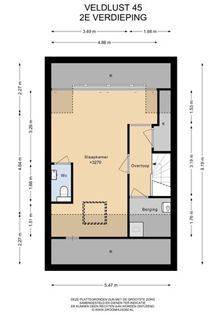 Veldlust 45, 1188 JL Amstelveen - 2E Verdieping - 2D.jpg