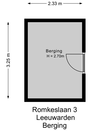 Romkeslaan 3, 8933 AR Leeuwarden - Berging - 2D.jpg