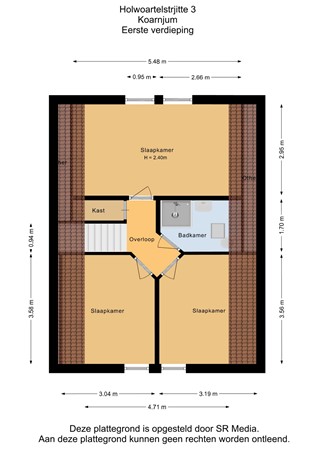 Holwoartelstrjitte 3, 9056 PA Koarnjum - Eerste verdieping - 2D.jpg