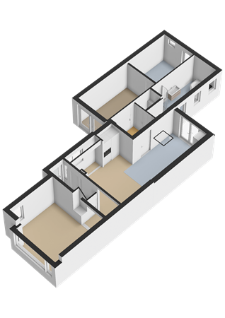 Nijebuorren 9, 9041 CM Berltsum - Begane grond - 3D.png