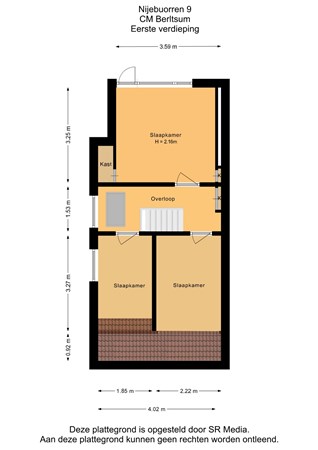 Nijebuorren 9, 9041 CM Berltsum - Eerste verdieping - 2D.jpg