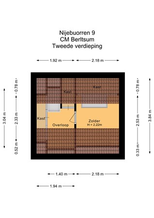 Nijebuorren 9, 9041 CM Berltsum - Tweede verdieping - 2D.jpg