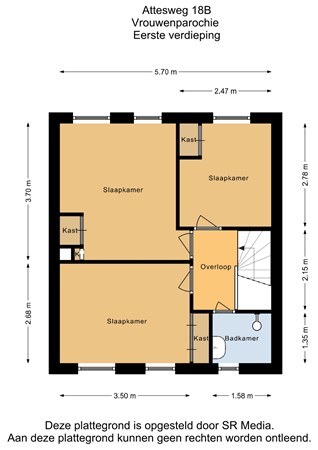 Attesweg 18B, 9077 PL Vrouwenparochie - Eerste verdieping - 2D.jpg