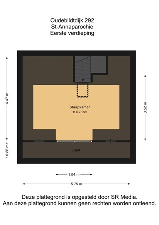 Oudebildtdijk 292, 9076 GJ Sint Annaparochie - Eerste verdieping - 2D.jpg