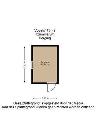 Vogels' Tún 9, 8851 HT Tzummarum - Berging - 2D.jpg