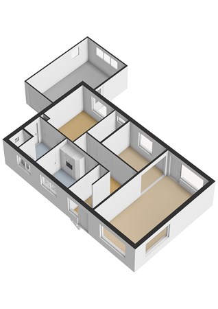 Ir Cm Van Der Slikkeleane 4A, 9041 CH Berltsum - Ir CM van der Slikkeleane 4A - Begane grond - 3D.jpg