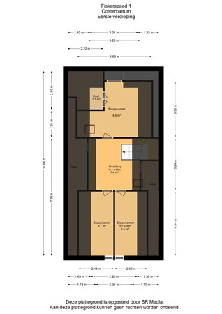 Fiskerspaed 1, 8854 AJ Oosterbierum - Eerste verdieping - 2D.jpg