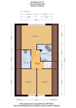 Broedertrouw 12, 9079 KX Sint Jacobiparochie - Eerste verdieping - 2D.jpg