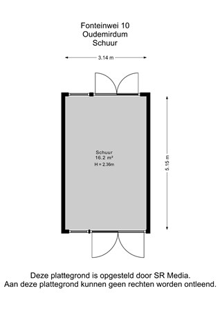 Fonteinwei 10, 8567 JT Oudemirdum - Schuur - 2D.jpg