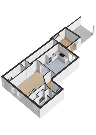 Tsjillen 14, 9047 KE Minnertsga - Tsjillen 14 Begane grond - 3D.jpg