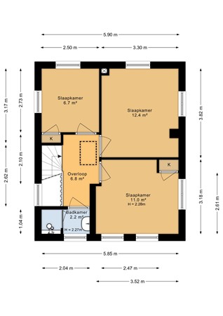 Beuckelaerstraat 44, 9076 AZ Sint Annaparochie - Beuckelaerstraat 44 - 1e verdieping - 2D.jpg