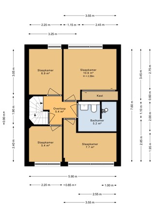 Kopkewier 22, 9073 GP Marrum - Kopkewier 22 - 1e verdieping - 2D.jpg
