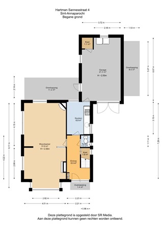 Hartman Sannesstraat 4, 9076 EB Sint Annaparochie - Begane grond - 2D.jpg