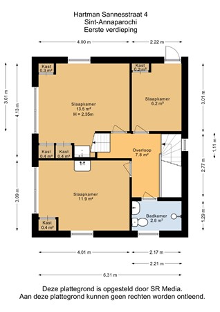 Hartman Sannesstraat 4, 9076 EB Sint Annaparochie - Eerste verdieping - 2D.jpg